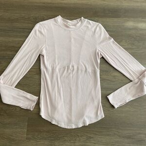 Free People Movement Light Pink Long Sleeve Top
